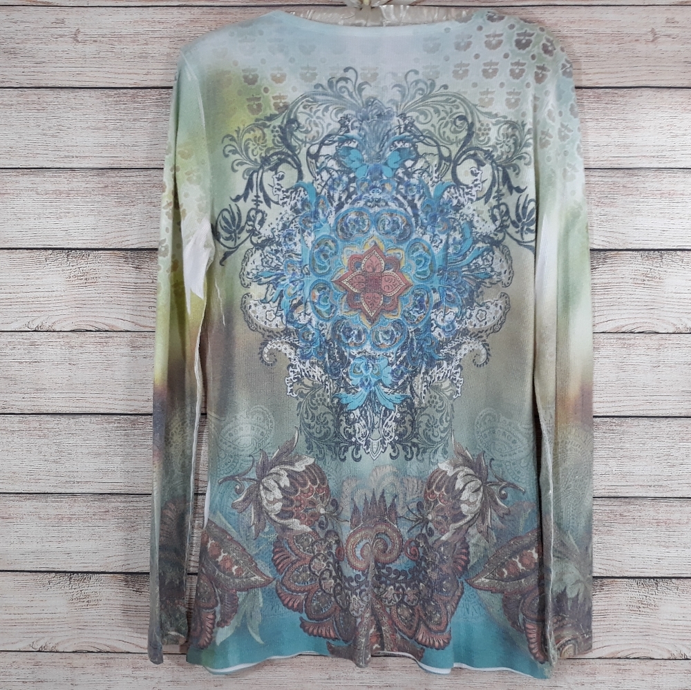 Kiara Mandala Ribbed Top - Picture 3 of 4